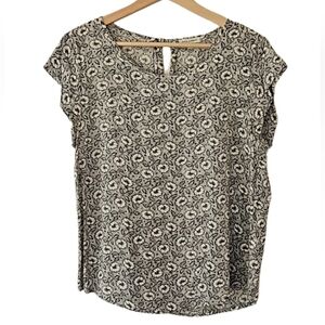 Anne Carson Floral Short Sleeve Blouse